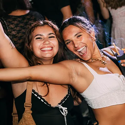 Two girls posing for photo Lust in Rio