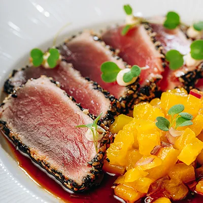 Tataki dish Envy restaurant Lust in Rio