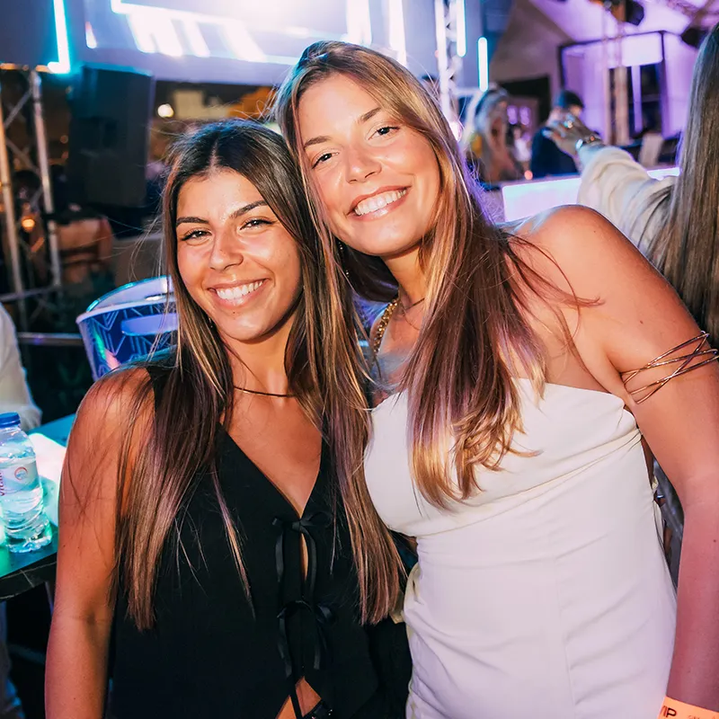 Two girl friends posing for photo Lust in Rio